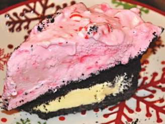 Candy Cane Ice Cream Pie With Oreo Cookie Crust