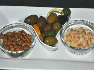 Trio of Spanish Nibbles:  Olives, Almonds & Chickpeas