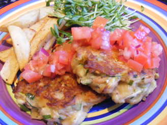 Tuna Pasta Fritters With Salsa