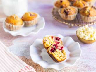 Elegant White Chocolate Raspberry Muffins