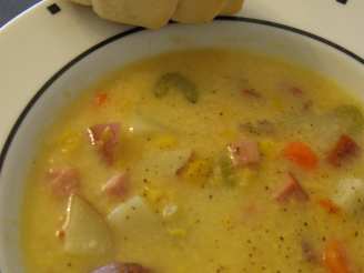 Crock Pot - Cheesy Ham  Potato Soup
