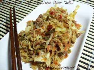Quick Asian Style Vegetable Beef Skillet