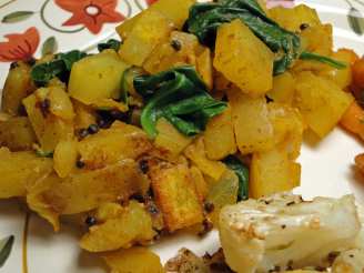 Indian Spiced Spinach With Potatoes