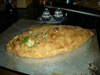 Chicken, Cheese, and Broccoli Calzone