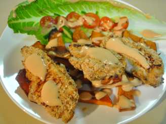 Crumbed Chicken & Roast Sweet Potato Salad