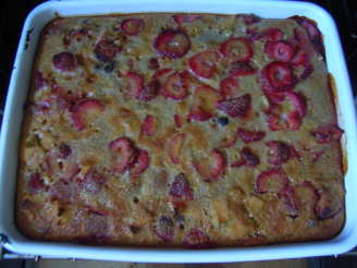 Polenta Bake With Plums and Berries (Gluten-Free)
