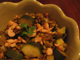 Spicy Curried Lentil Stew With Cashew Nuts