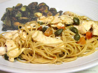 Whole-Wheat Angel Hair Pasta With Chicken & Capers