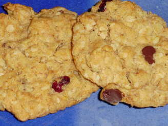 Healthy Walnut (Or Chocolate) Cranberry Oatmeal Chewy Cookies