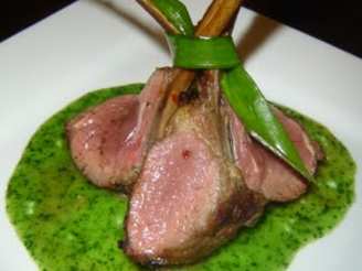 Broiled Lamb Chops With Mint Pesto