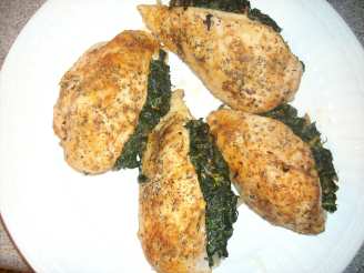 Spinach & Cheddar Stuffed Chicken Breast in Creamy Gravy