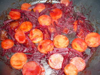 Sauteed Beets With Carrot Medallions