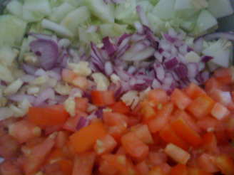 Salat Katzutz - "chopped Salad" (Israeli Salad)