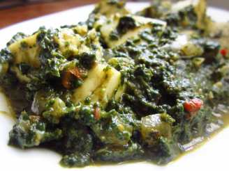 Cottage Cheese in Spinach Gravy(Palak Paneer)