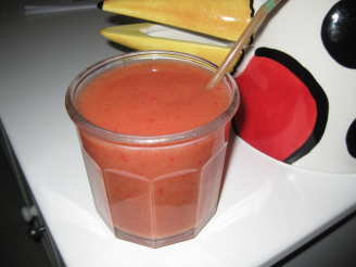 Thick Tropical Smoothie With Bananas and Strawberries