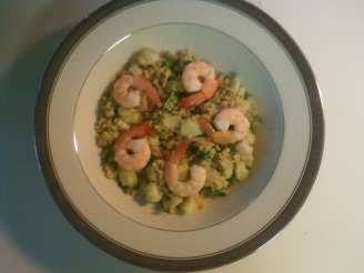 Quinoa Salad With Lime Ginger Dressing and Shrimp