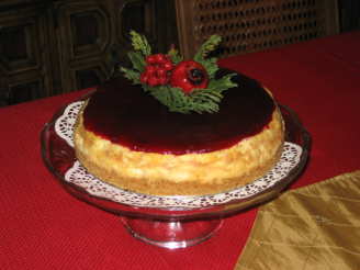 Vanilla Bean Cheesecake & Ruby Topping