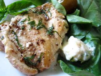 Grilled Peppered Chicken With Basil Butter