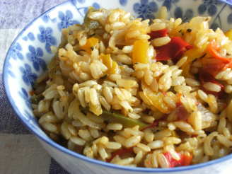 Brown Rice & Peppers Pilaf