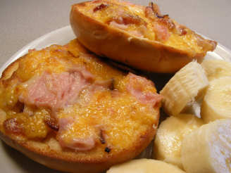 Ham and Cheese Pizza Mini-Bagels