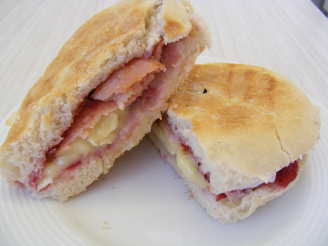 Brie, Cranberry and Bacon Panini
