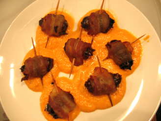 Tapas: Bacon Wrapped Dates and Sweet Red Bell Pepper Sauce