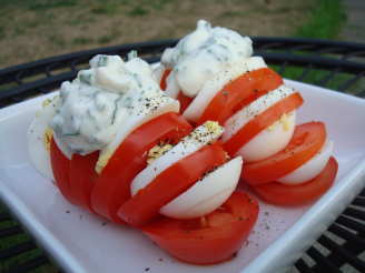 Tomates Farcies D'oeuf (Egg-Stuffed Tomato W/Herb Mayo - France)