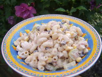 Corn and Black Bean Macaroni Salad - Tex Mex