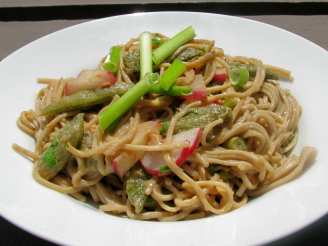 Snow Peas and Soba Noodles