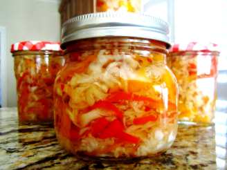 Pickled Cabbage and Peppers