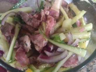 Garlic Mustard Steak Salad