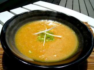 Cold Soup of Carrot and Saffron With Beancurd  (Tetsuya)
