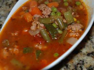 Vegetable and Ground Turkey Soup