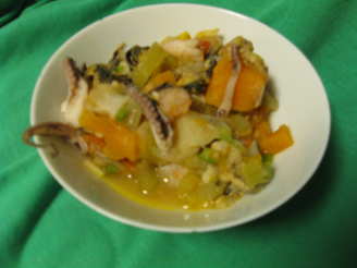 Caribbean-Style Grilled Seafood Soup