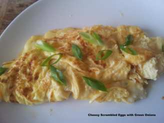 Cheesy Scrambled Eggs With Green Onions