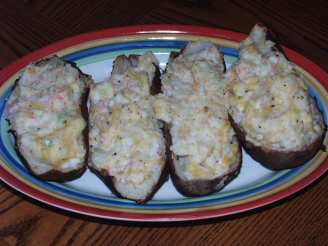 crab-stuffed potatoes