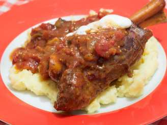 Indian Style Curried Lamb Shanks