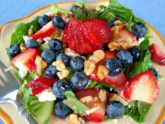 Red, White, and Blue (Berry) Green Salad