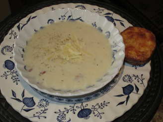 Cream of Cauliflower Soup With Gruyere Cheese