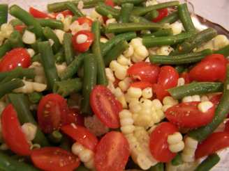 Jeanne's Green Beans, Corn and Cherry Tomato Salad