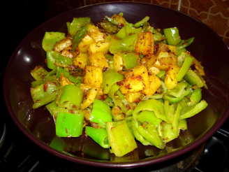 Capsicum  (Bell Peppers) and Potato Masala