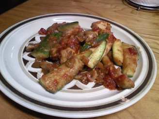 Fast, Easy Chicken in Salsa with Zucchini
