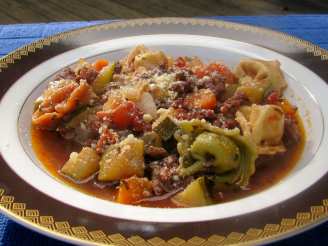 Warming Italian Sausage and Tortellini Soup