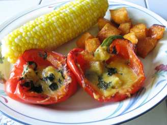 Grilled Peppers With Cheese