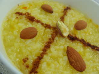 Iranian Saffron Rice Pudding (Sholeh Zard) (Dairy Free & Glu