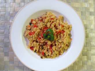 Roasted Garlic Couscous With Tomatoes & Basil