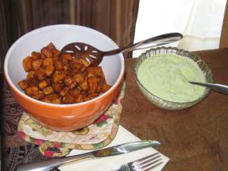Sweet Potato Oven Fries With Avocado Dip