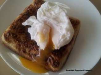 Poached Eggs on Crumpet