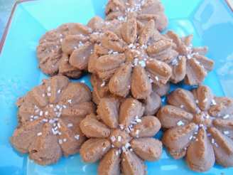 Cocoa Cherry Spritz Cookies
