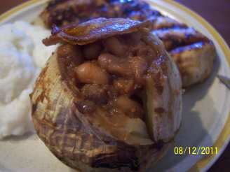 Country Style Barbecued Onions With Baked Beans